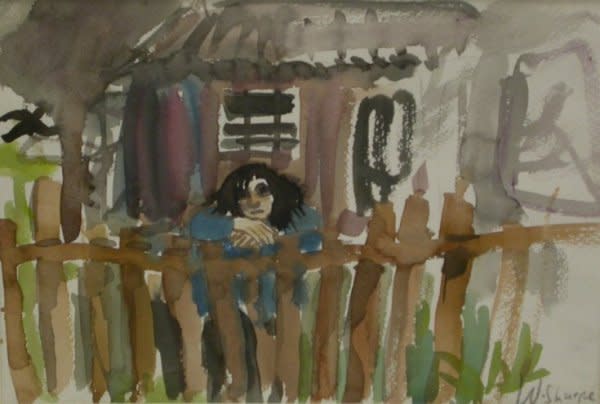 Looking over the fence (Hill End) by Wendy Sharpe