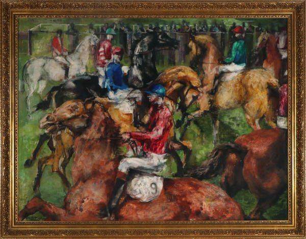 Race course scene by Bettina McMahon