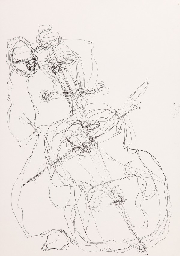 Sound Drawing - Double Bass Player