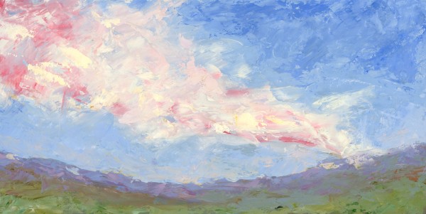 Homemade panel oil sky by Sydney Turner