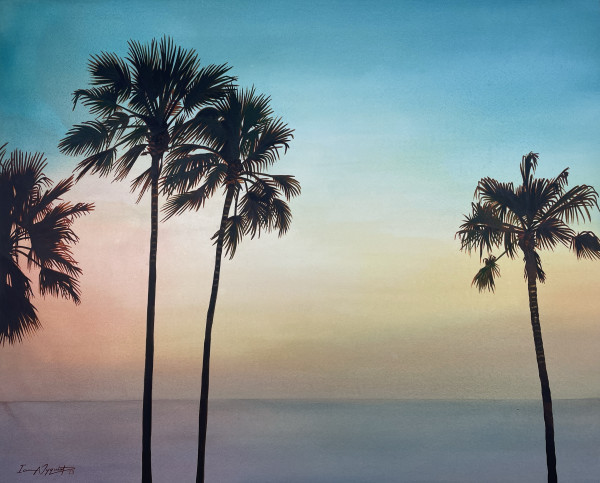Palms at Dusk by Ian Nyquist