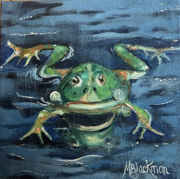 Critters On The Seine Frog by Michelle Blackmon