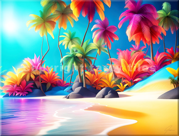 Tropical Beach by The Tasty Tile Company