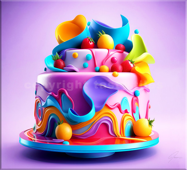 The Colorful cake by The Tasty Tile Company