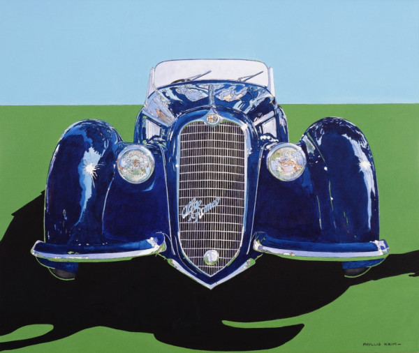 Blue Alfa Romeo 8C 2900/Pebble Beach by Phyllis Krim