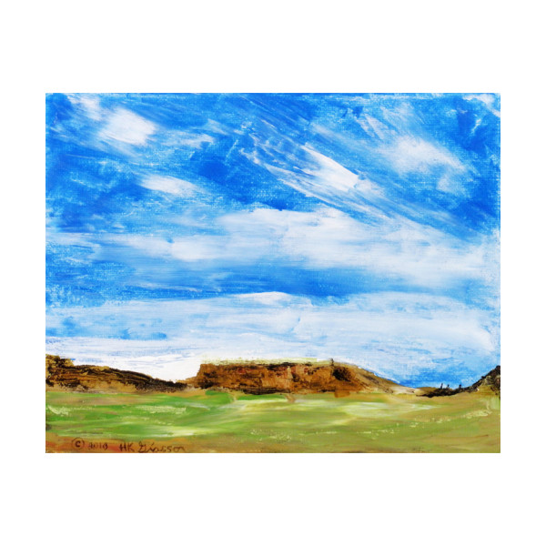 Dakota Skies Landscape Painting by Helena Kuttner-Giasson