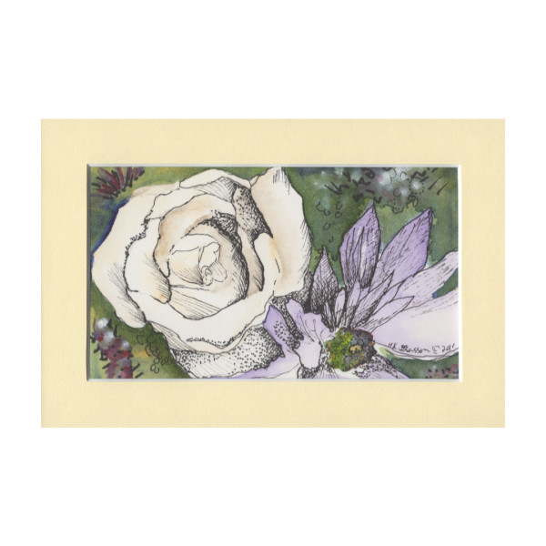 Nestled I Watercolor Floral Painting by Helena Kuttner-Giasson