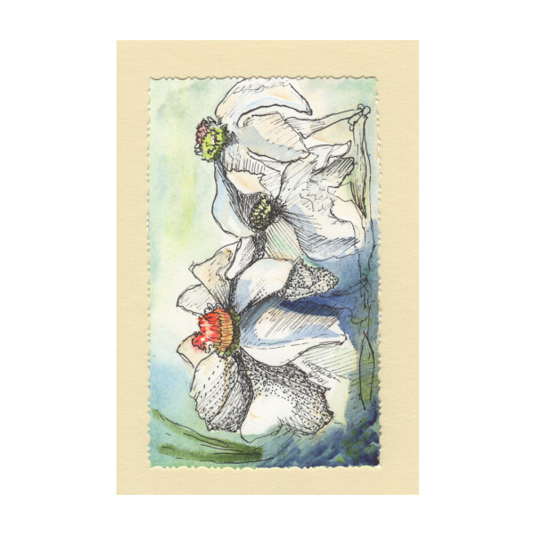 Poet Duet 2 Watercolor Floral Art by Helena Kuttner-Giasson