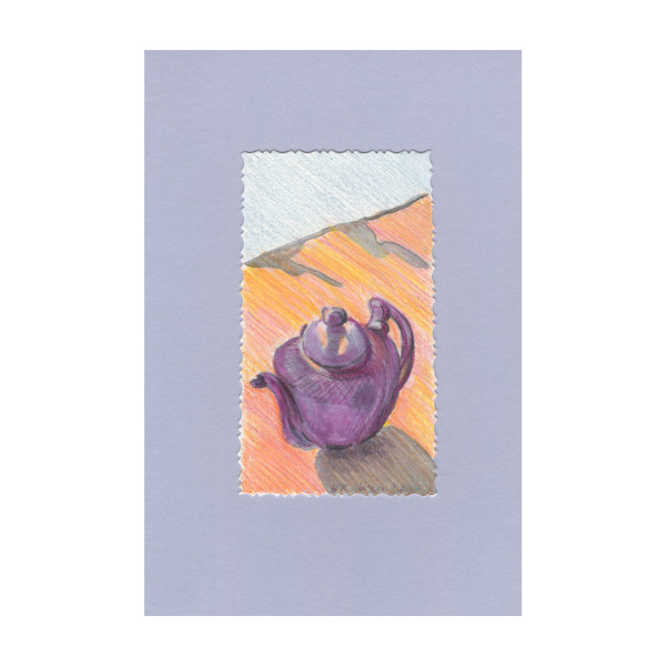 Tea Time 7 Teapot Still Life Drawing by Helena Kuttner-Giasson
