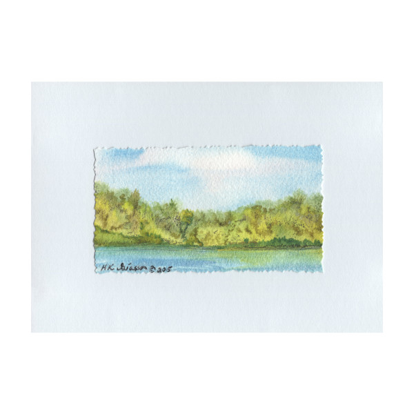 Huron River View 2 Landscape Painting by Helena Kuttner-Giasson