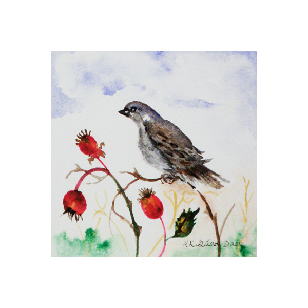 Rosehip Bird by Helena Kuttner-Giasson
