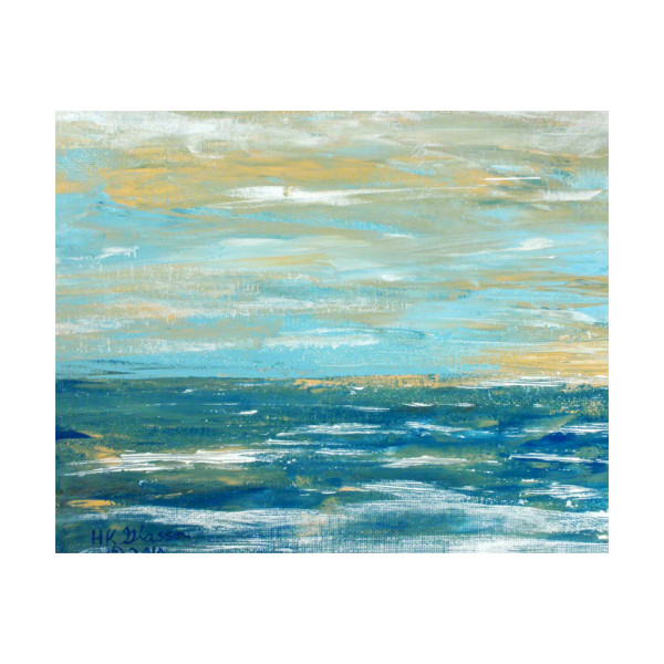 Lake Erie Sunset Waterscape Painting by Helena Kuttner-Giasson