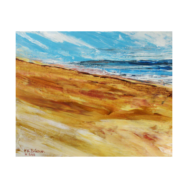Lakeshore 3 Waterscape Painting by Helena Kuttner-Giasson