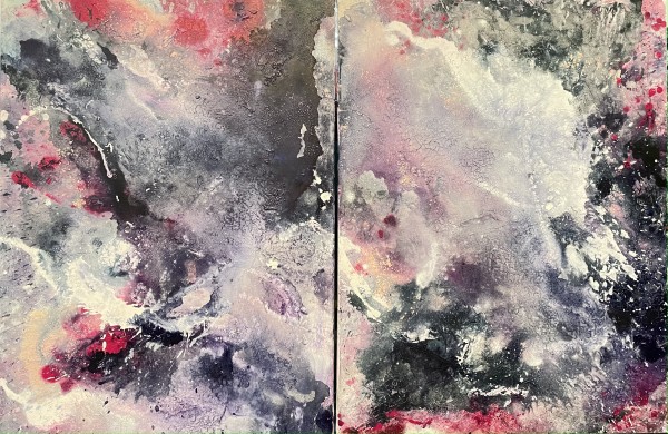 Floating in Space Diptych by Jayn Anderson
