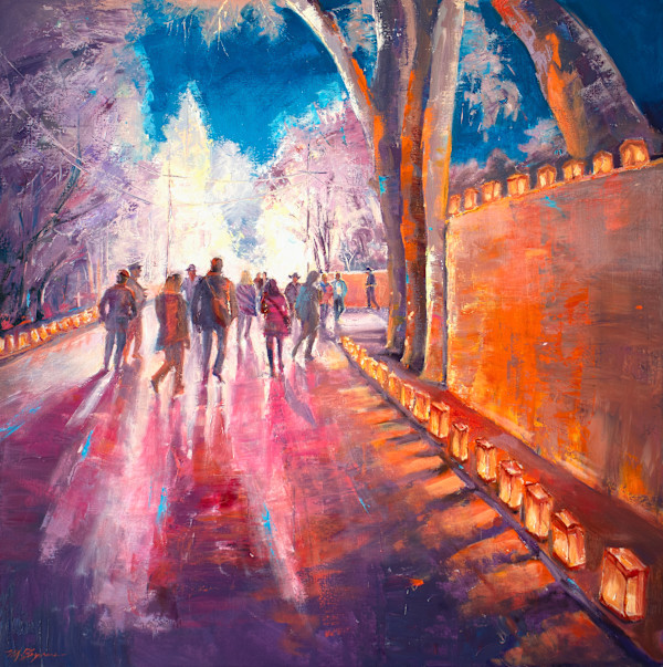 Farolito Walk by MICHELE BYRNE