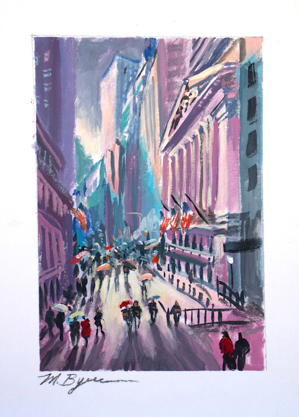 Broad Street Rain-Study by MICHELE BYRNE
