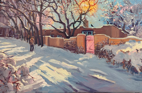 First Santa Fe Snowfall by MICHELE BYRNE