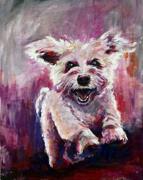 Happy Dog by Carolyn Wonders
