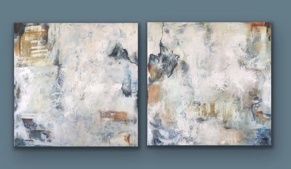 'Touch Mother Earth - Diptych by Denize de Senneville