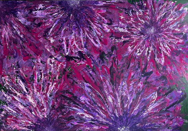 Purple Dahlias by Tim Alexander