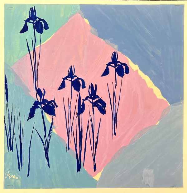 Midnight Irises in Bloom by Vera Neumann