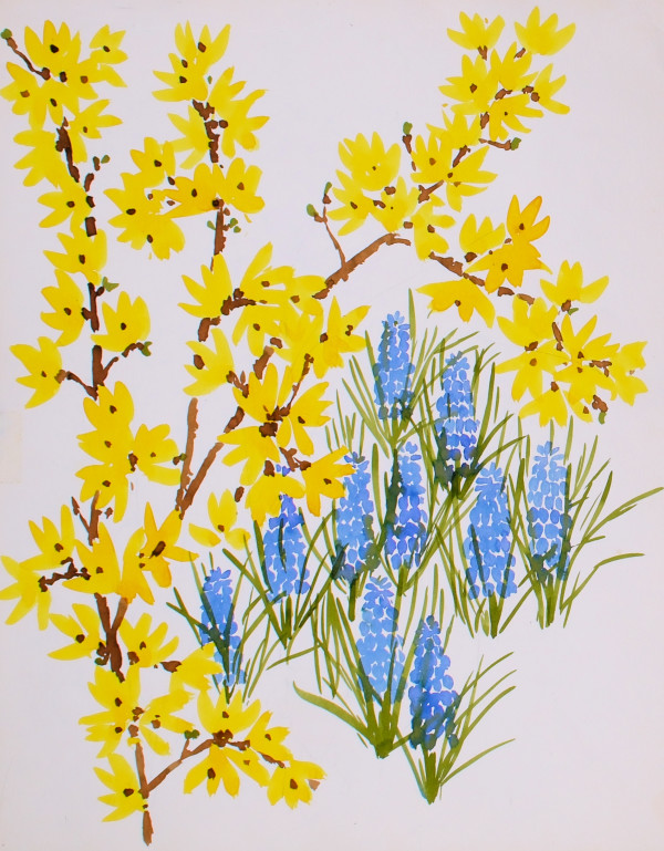 Forsythia & Hyacinths by Vera Neumann