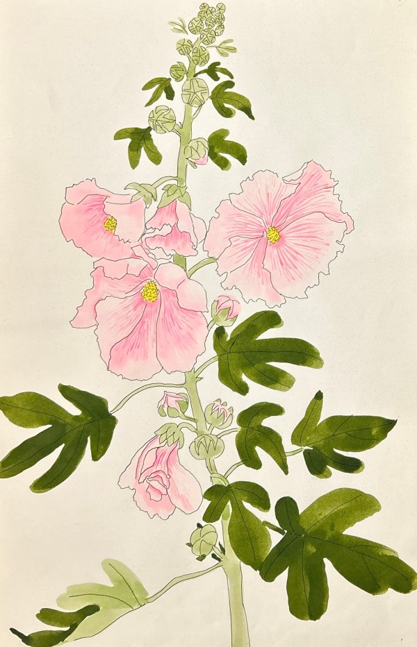 Vera paints Hibiscus by Vera Neumann