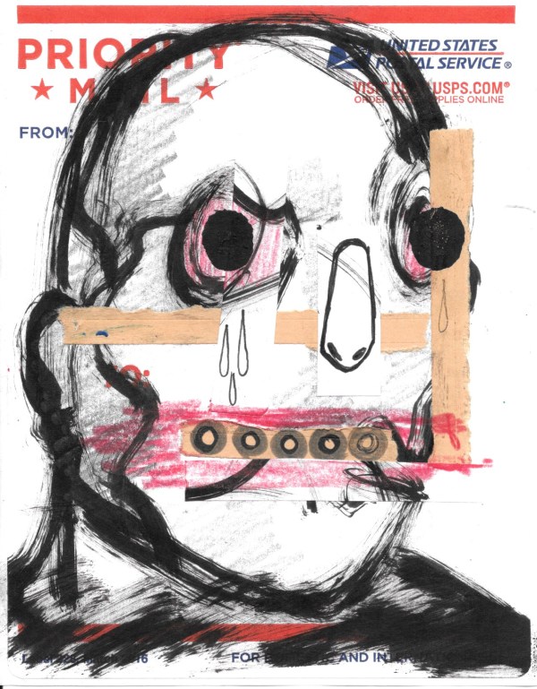 USPS 228 - Crying Face with Five Teeth by Brian Huntress