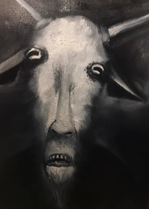 Goat in Black Void by Brian Huntress