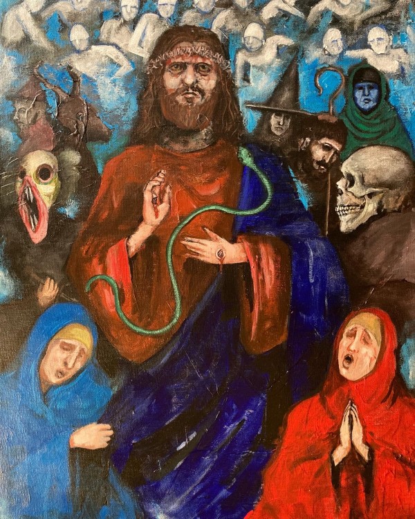 Christ Witnessing the Sins of Humanity by Brian Huntress