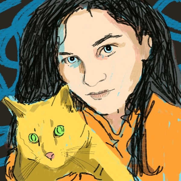 Girl with Cat by Brian Huntress