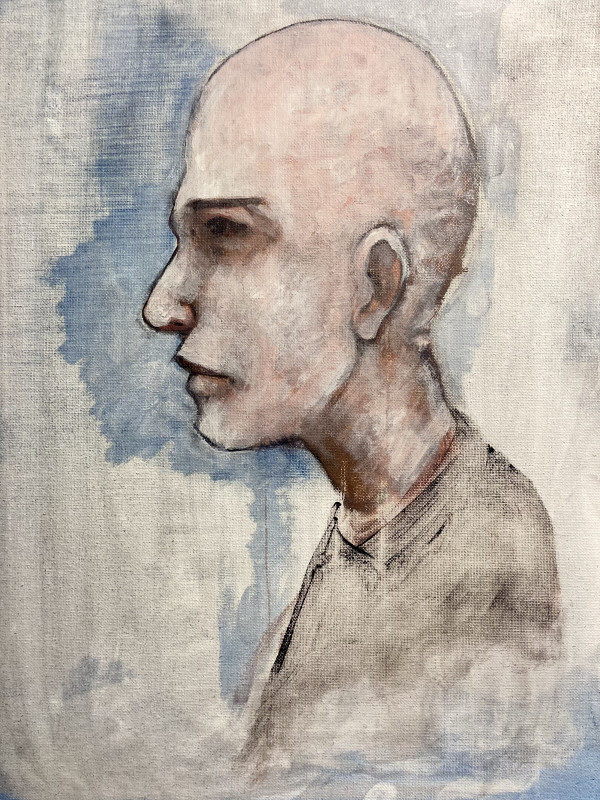 Bald Man in Profile by Brian Huntress