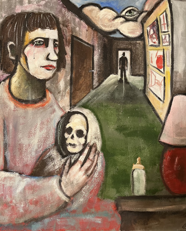 Mother with Child, Father in the Doorway by Brian Huntress