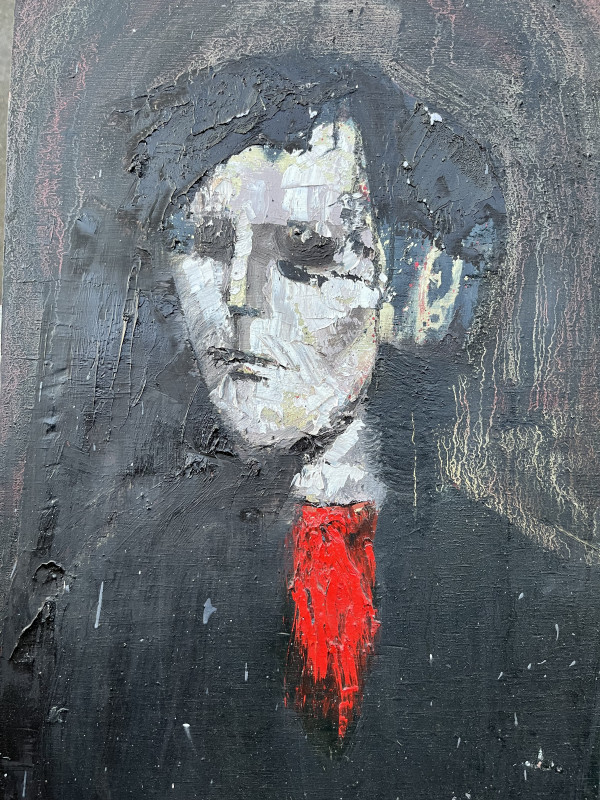 Self Portrait with Bleeding Throat by Brian Huntress