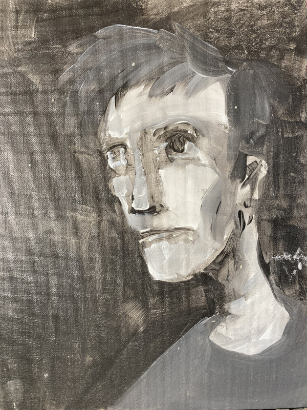Self Portrait in Grey by Brian Huntress