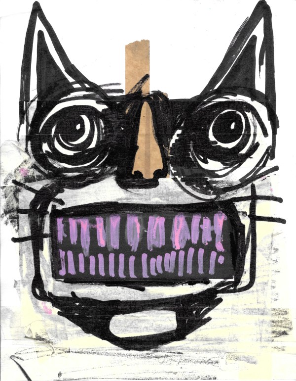 Cat Baring Teeth by Brian Huntress