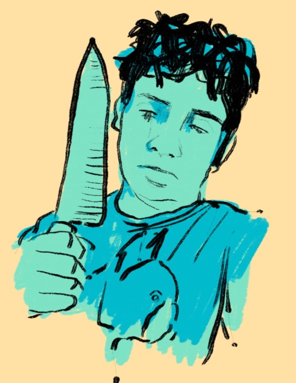 Boy with Knife by Brian Huntress