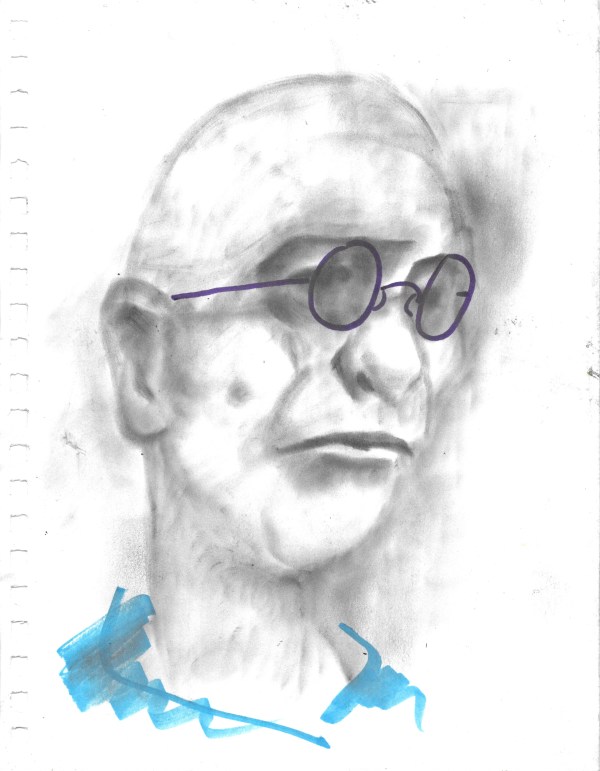 Man in Glasses & Blue Shirt by Brian Huntress