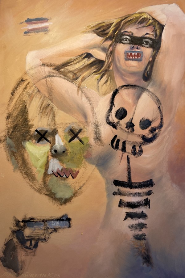 Man with a Gun, Skeleton, & Woman by Brian Huntress