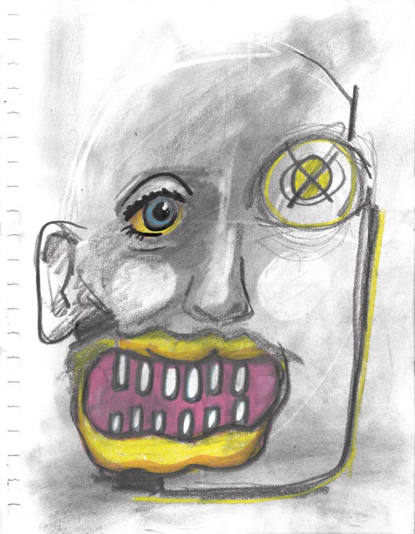 Man with Yellow Lips by Brian Huntress