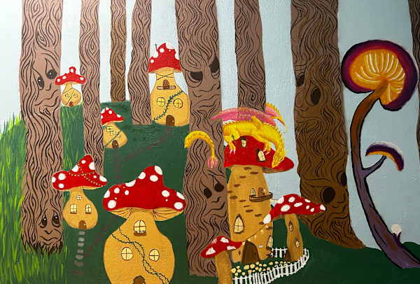 East/West Trail of Mythical Creatures Mural (Paint Parker Mural Program) by Parker Youth Commission, Parker Parks and Open Space, Community Volunteers, Cultural Department, Adi Aderhold