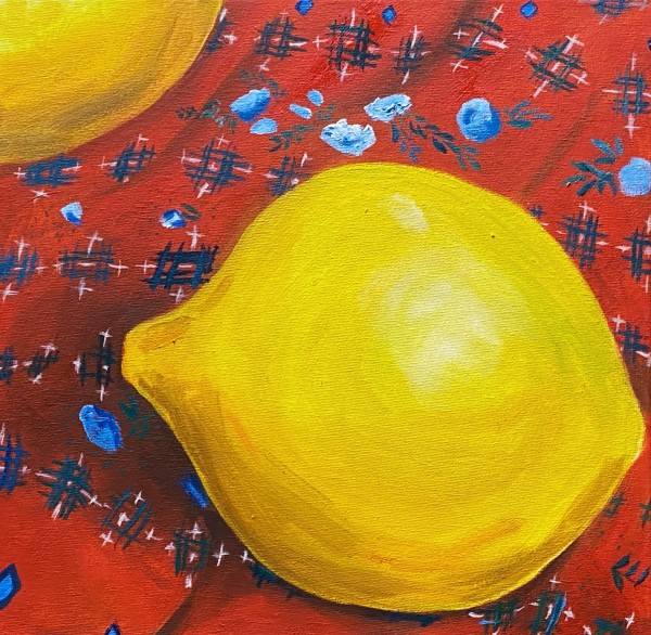 Lemon with Joyce's Scarf by Tessa Goble