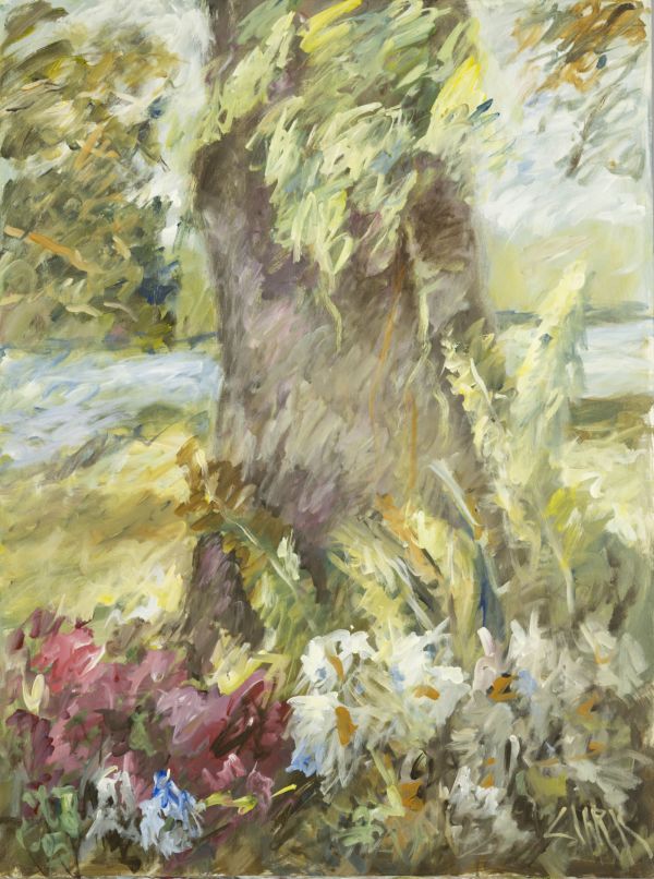 Oak Grounded with Flowers by Gary Clark