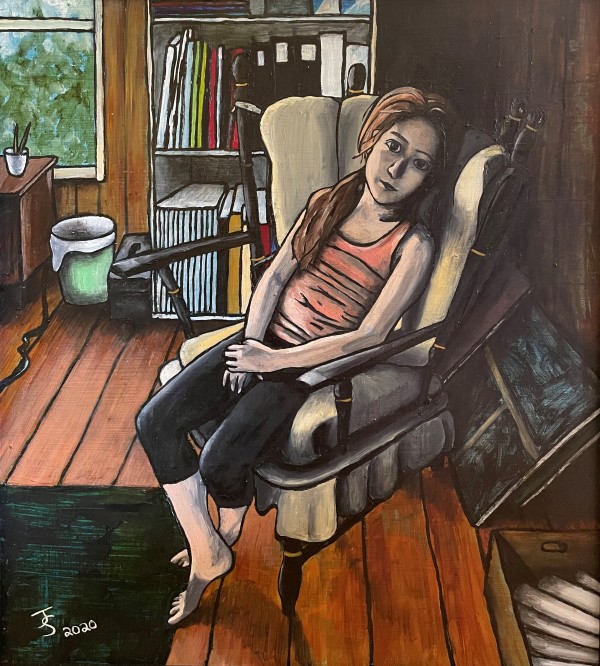 Artist's Daughter in the Studio by Joanne Stowell Artwork