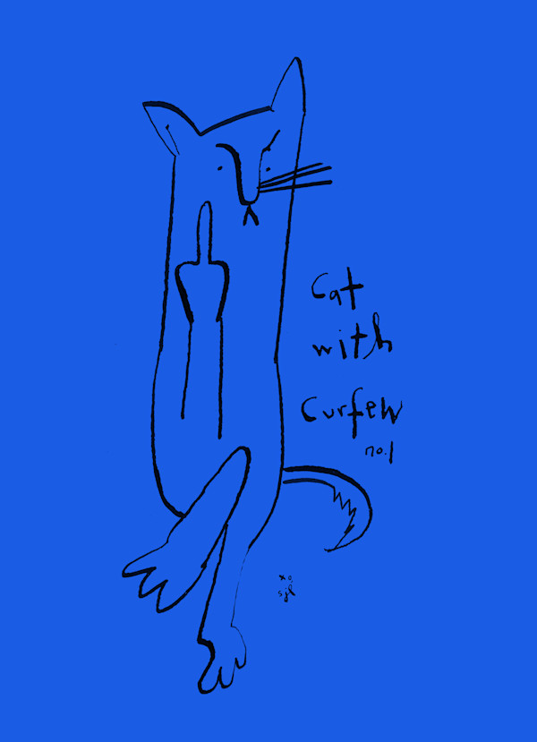 Blue Cat With Curfew by Sarah Jane Lapp
