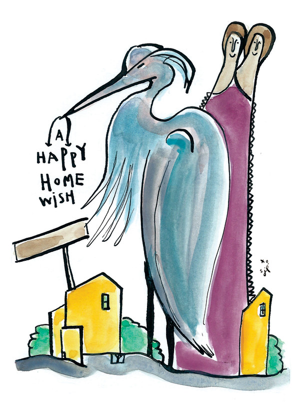 Happy Heron Home by Sarah Jane Lapp