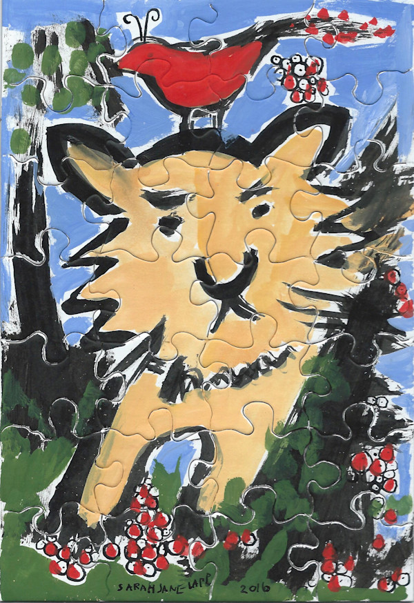 Leo Painted Puzzle by Sarah Jane Lapp