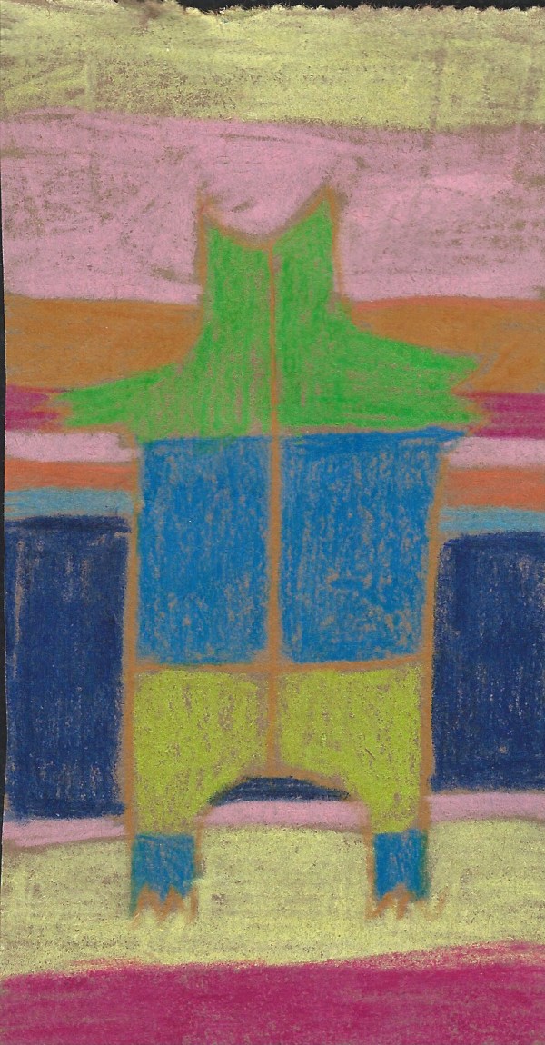 Blue green cat by Sarah Jane Lapp
