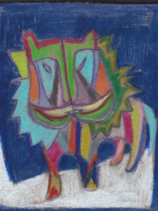 Blue lion by Sarah Jane Lapp