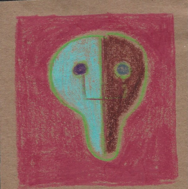 mauve skull by Sarah Jane Lapp